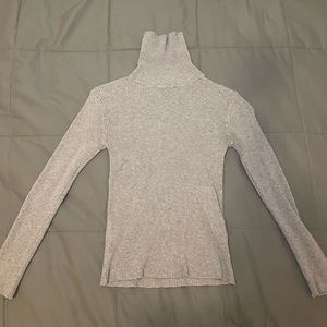 SHEIN Ribbed Knit Gray Turtleneck Sweater Size XS